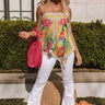 Sunshine and Smiles Floral Tank in Marigold Image - 1