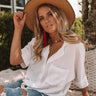 Like It Or Knot Shift Top in White Image - 1