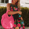 Blissfully Yours Floral Shift Dress in Black Image - 1