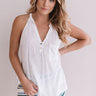 Summertime Fine Henley Tank In White Image - 1