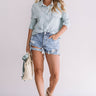 Santa Cruz Crush Frayed Shift Top in Limpet Shell Image - 1
