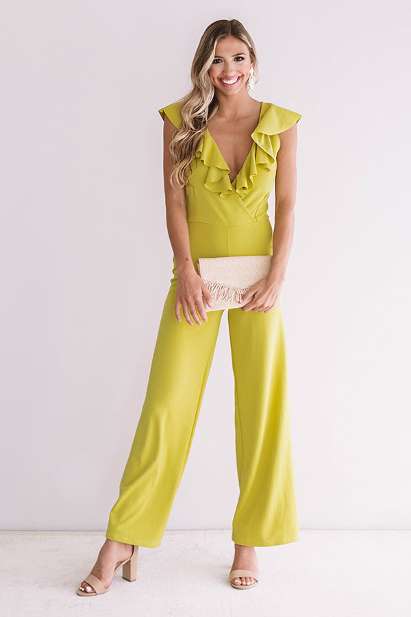 L.A. Lady Jumpsuit In Lime Punch