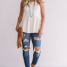 Chic On The Coast Babydoll Tank In Ivory Image - 1