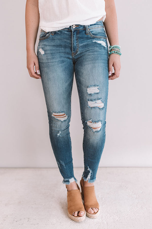 The Gavin Midrise Distressed Skinny