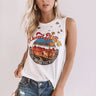 Desert Nights Distressed Boyfriend Tank In White Image - 1