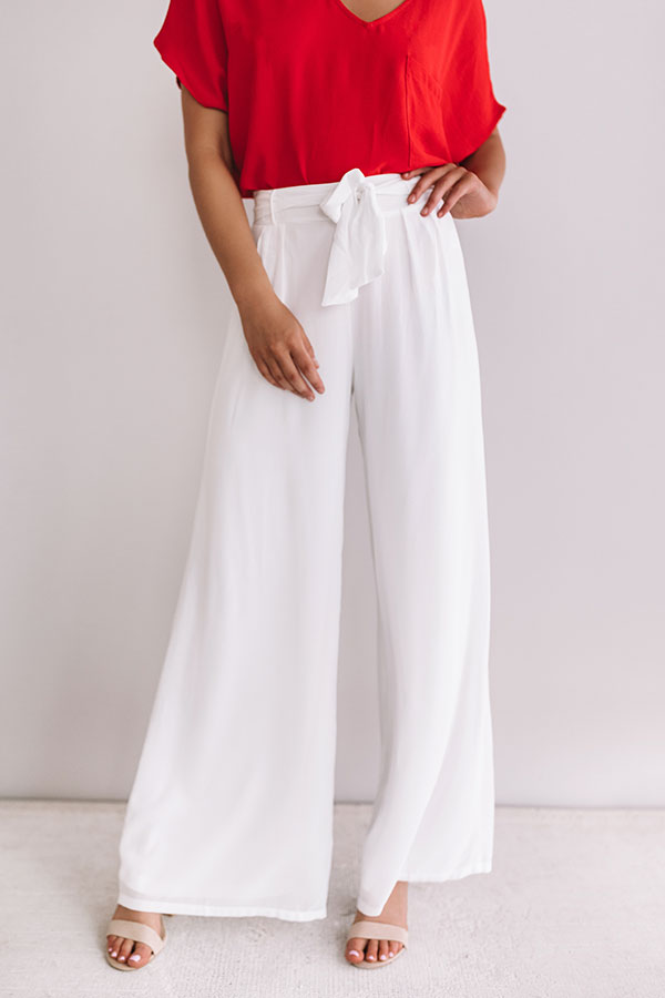 Straight To The Top High Waist Pants In White