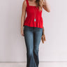 Never Grow Up Smocked Top In Red Image - 1