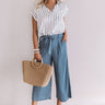 Brunch And Bestfriends Stripe Top In Blue Image - 1