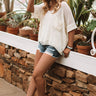 Seaside In Santorini Knit Sweater In Cream Image - 1
