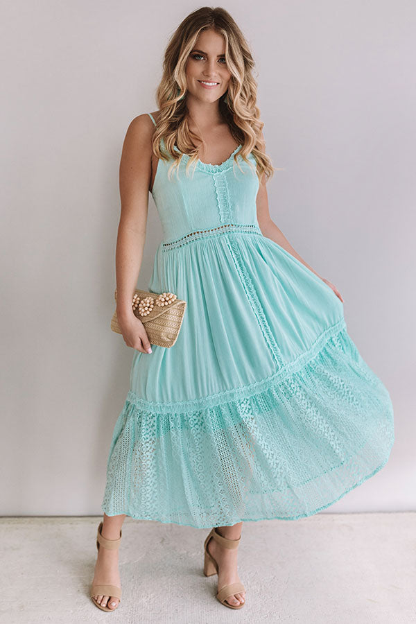 Peach Bellinis In Paradise Midi In Mint Image - 1
