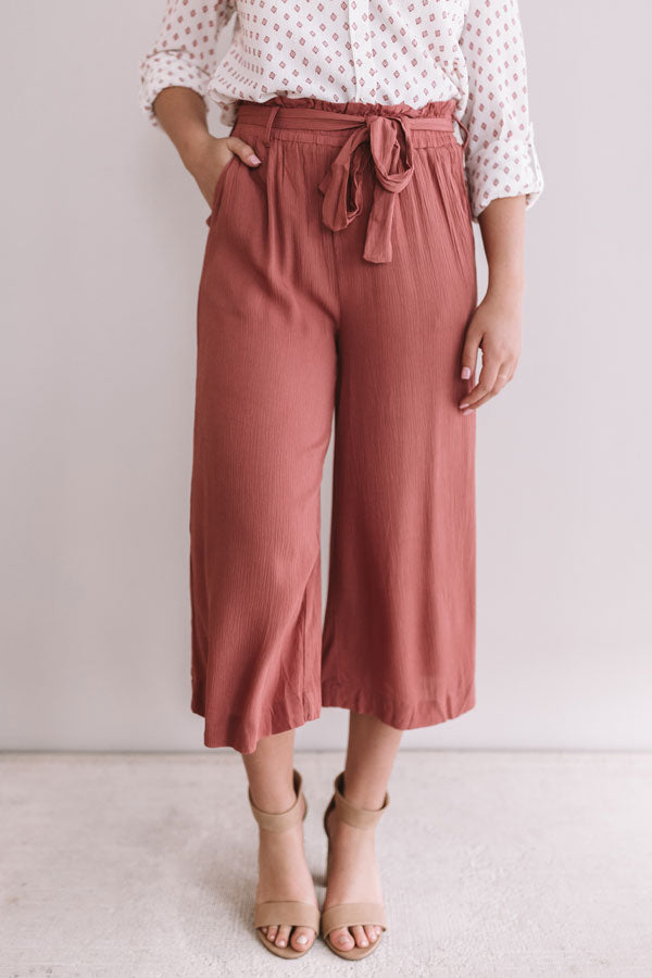Summer Dreams High Waist Pants In Rustic Rose Image - 1