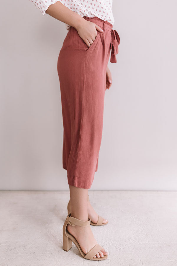 Summer Dreams High Waist Pants In Rustic Rose Image - 2