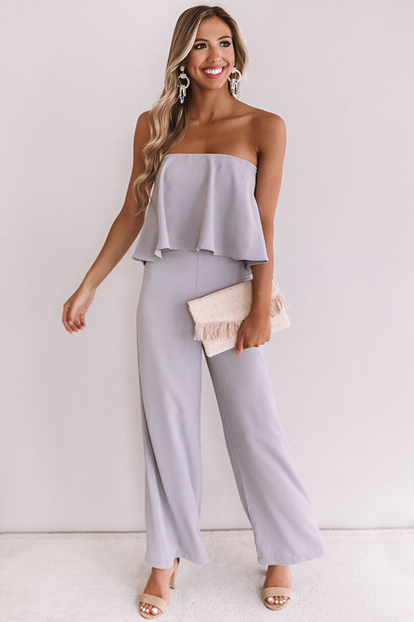 Off To Paris Jumpsuit In Lilac Grey Image - 2