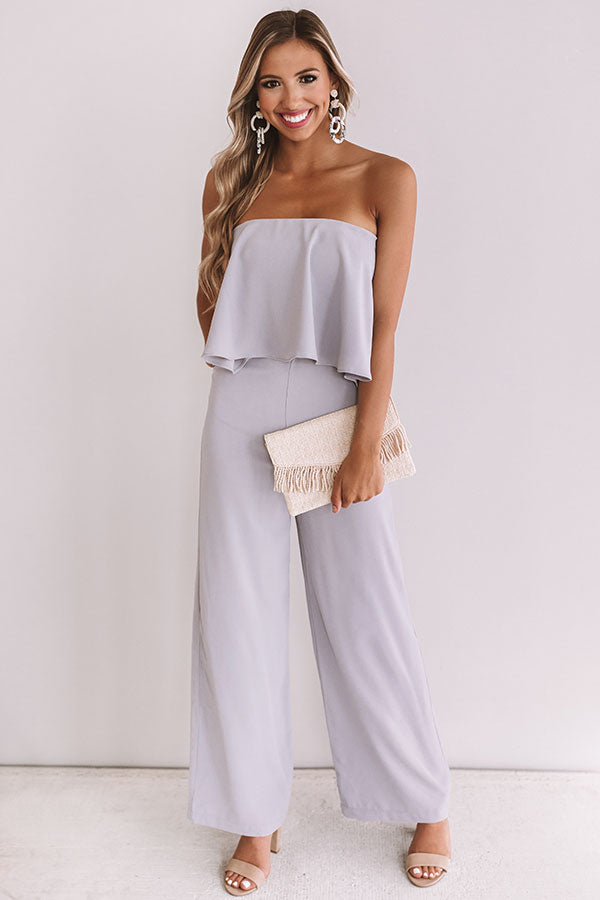 Off To Paris Jumpsuit In Lilac Grey Image - 1