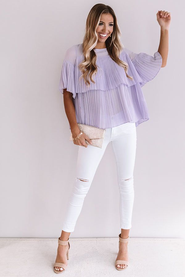 Beauty And The Bloom Shift Top In Lavender