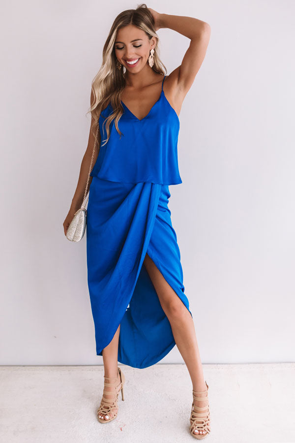 Living In Luxury Midi In Royal Blue Image - 2
