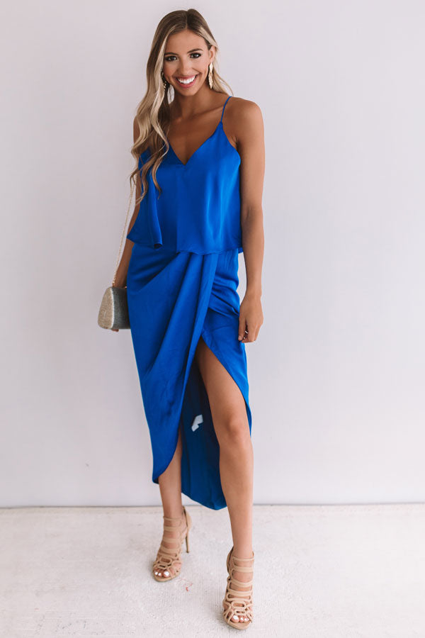 Living In Luxury Midi In Royal Blue Image - 1