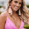 Calls For Celebration Tassel Earrings in Peach Image - 1