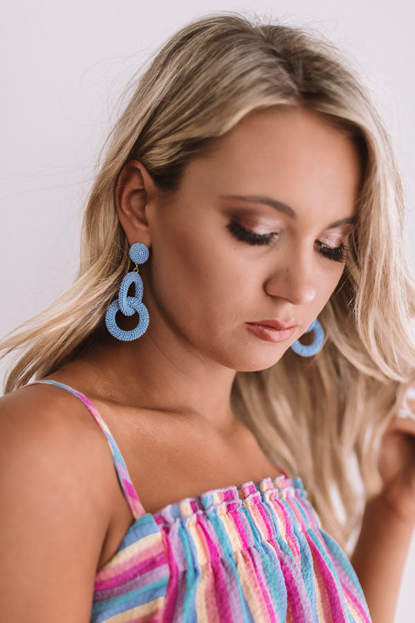 Jetting to France Beaded Earrings