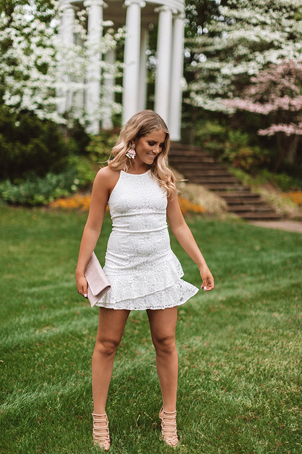 You're Still The One Lace Dress In White Image - 5