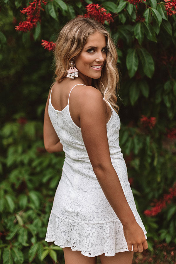 You're Still The One Lace Dress In White Image - 3