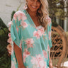 Call The Haute-Line Floral Tunic In Ocean Wave Image - 1