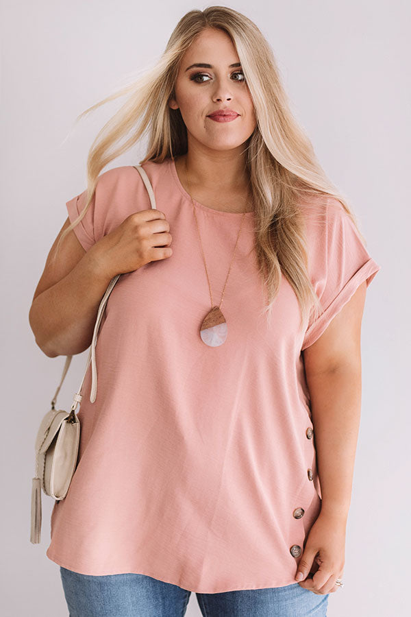 Haute Off The Press Shift Top In Peach Curves Image - 2