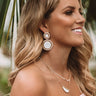 Be Dazzled Beaded Earrings In Light Pink Image - 1