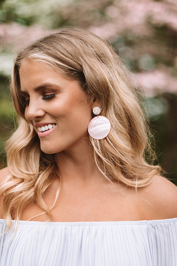 Dazzling Detail Earrings in Pink