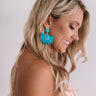 Travel Abroad Fan Earrings in Ocean Blue Image - 1