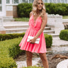 Meant To Impress Lace Trim Dress In Hot Pink Image - 1