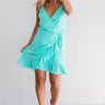 Pina Colada Casual Wrap Dress In Sea Glass Image - 1