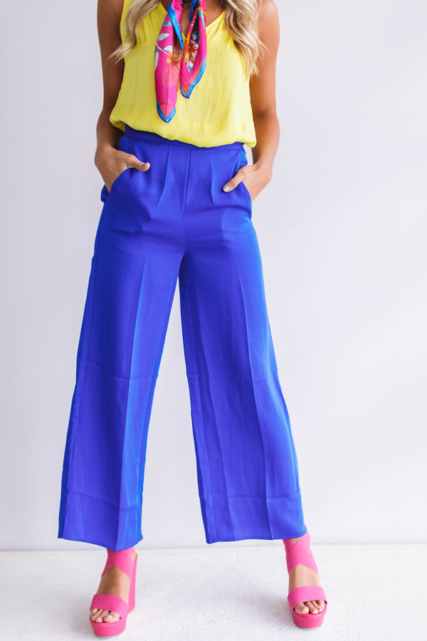 Fabulous In Fiji Trousers In Royal Blue Image - 1