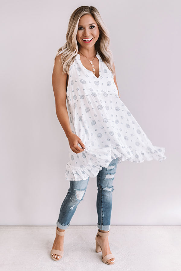 Cosmos With The Girls Shift Tunic In White Image - 2