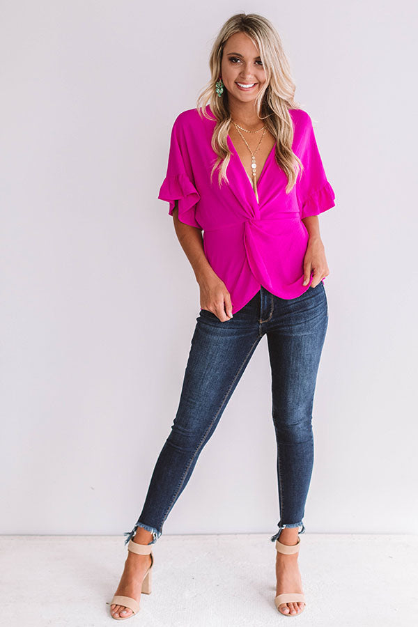 Top Shelf Margs Top In Fuchsia