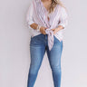 Coffee and Croissants Tie Top in Vineyard Grape Curves Image - 1