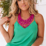 Sweet As Sugar Beaded Necklace in Hot Pink Image - 1