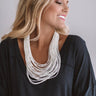 Sweet As Sugar Beaded Necklace in White Image - 1