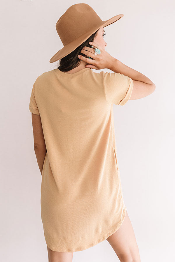 New Adventure T-Shirt Dress In Golden Honey Image - 3