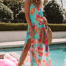 Fall In Love With Malibu Floral Dress in Aqua Image - 1