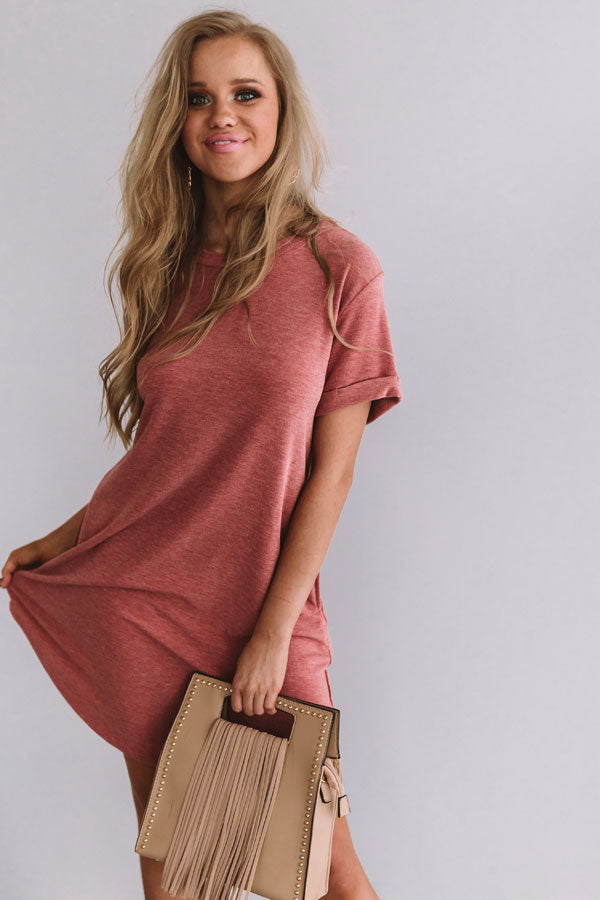 New Adventure T-Shirt Dress In Red Image - 3