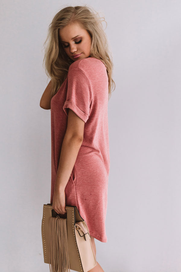 New Adventure T-Shirt Dress In Red Image - 5