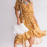 Fields In Florence Floral Midi in Mustard Image - 1