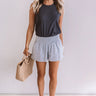 Coast To Coast Boyfriend Tank in Charcoal Image - 1