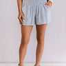 Vacation Under The Sun Stripe Shorts In Navy Image - 1