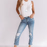 Coast To Coast Boyfriend Tank in Cream Image - 1