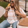 Waterfront Mimosas Tie Top In Ivory  Curves Image - 1