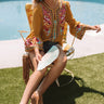 Road To Paradise Embroidered Top in Mustard Image - 1