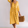 Pinot and Picnics Midi Dress In Mustard Image - 1