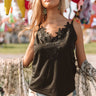 Cali Vibes Crochet Tank In Black Image - 1